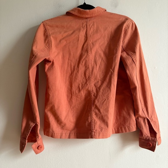 Everlane Sz XS The Chore Orange Cotton Casual Light Button Front Jacket - Picture 5 of 10